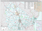 Manchester-Nashua Wall Map Premium Style